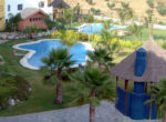 View of Garden and Swimming Pools from Balcony